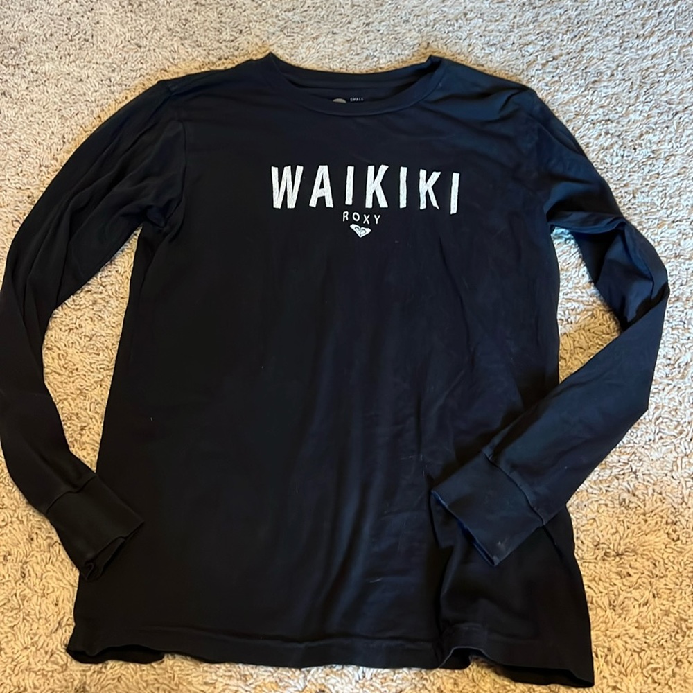 Women’s Roxy black long sleeve Waikiki T-shirt size Small